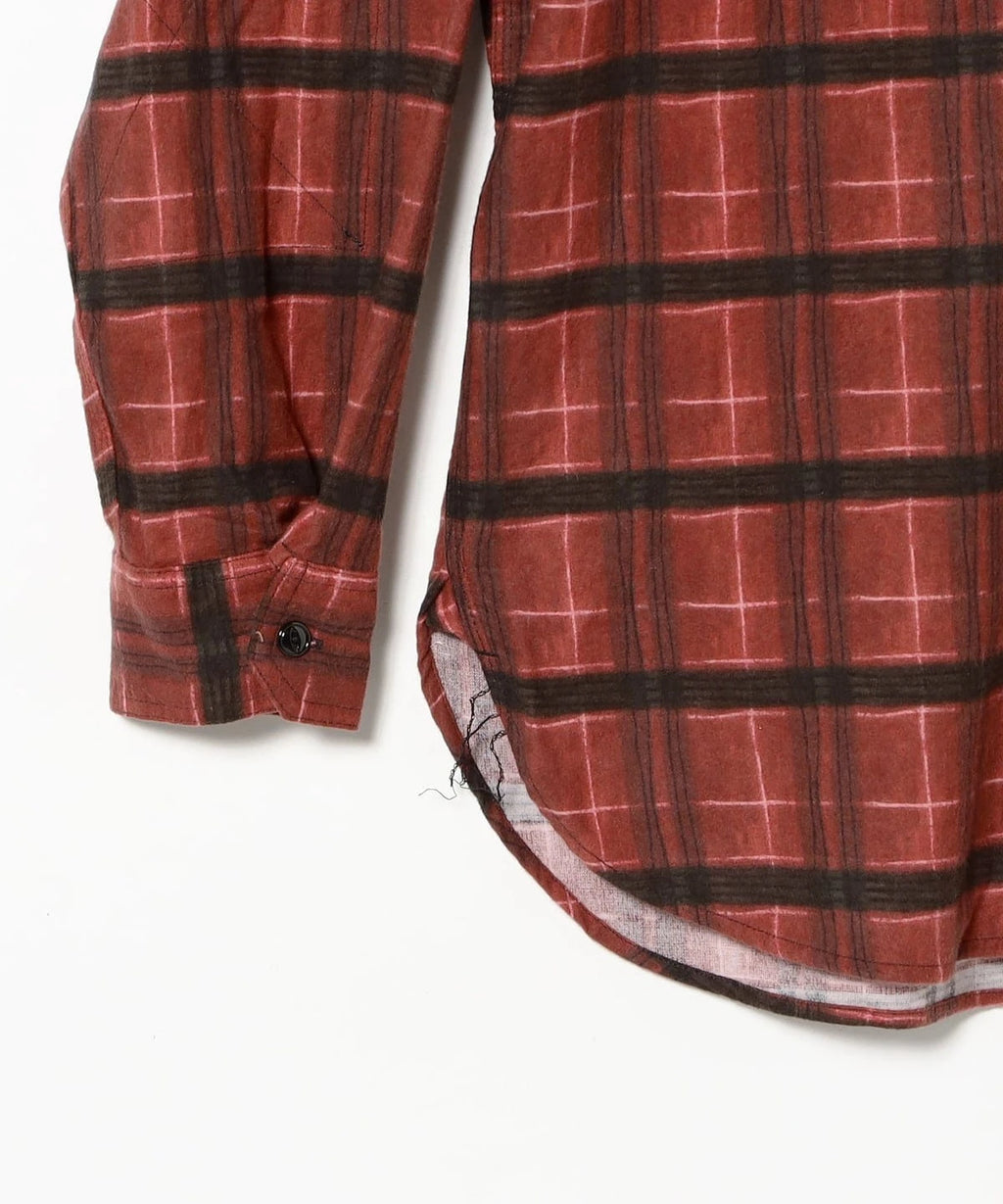 Engineered Garments Work Shirt - Cotton Printed Plaid Flannel