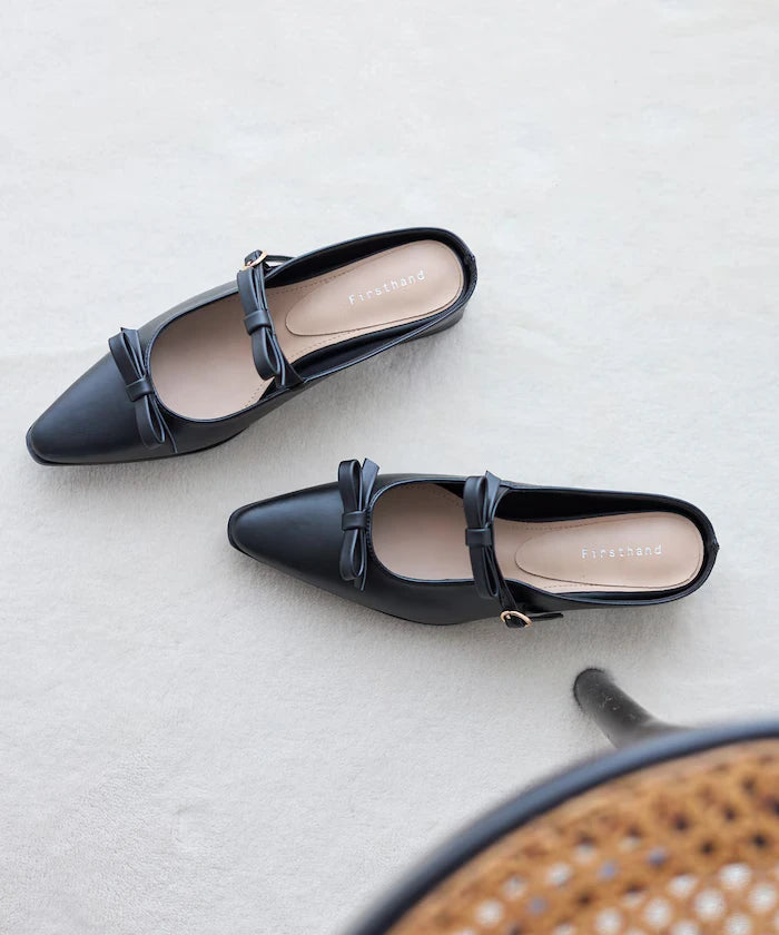 Double Ribbon Strap Mule