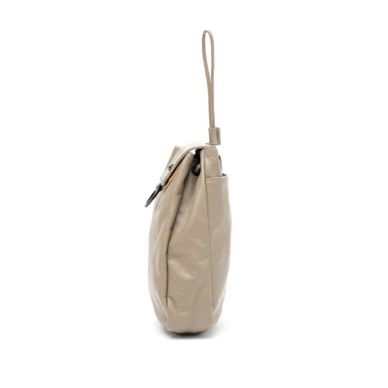 TONE LAYER DRAWSTRING SHOULDER / GREIGE