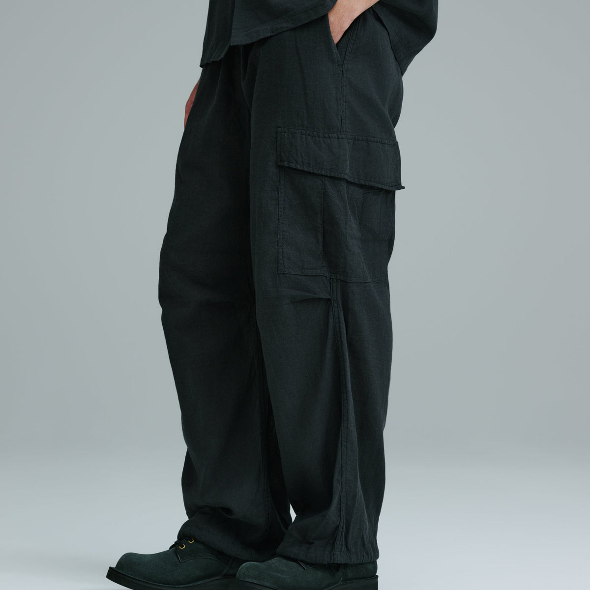 Selvedge Oxford Easy Cargo Pants