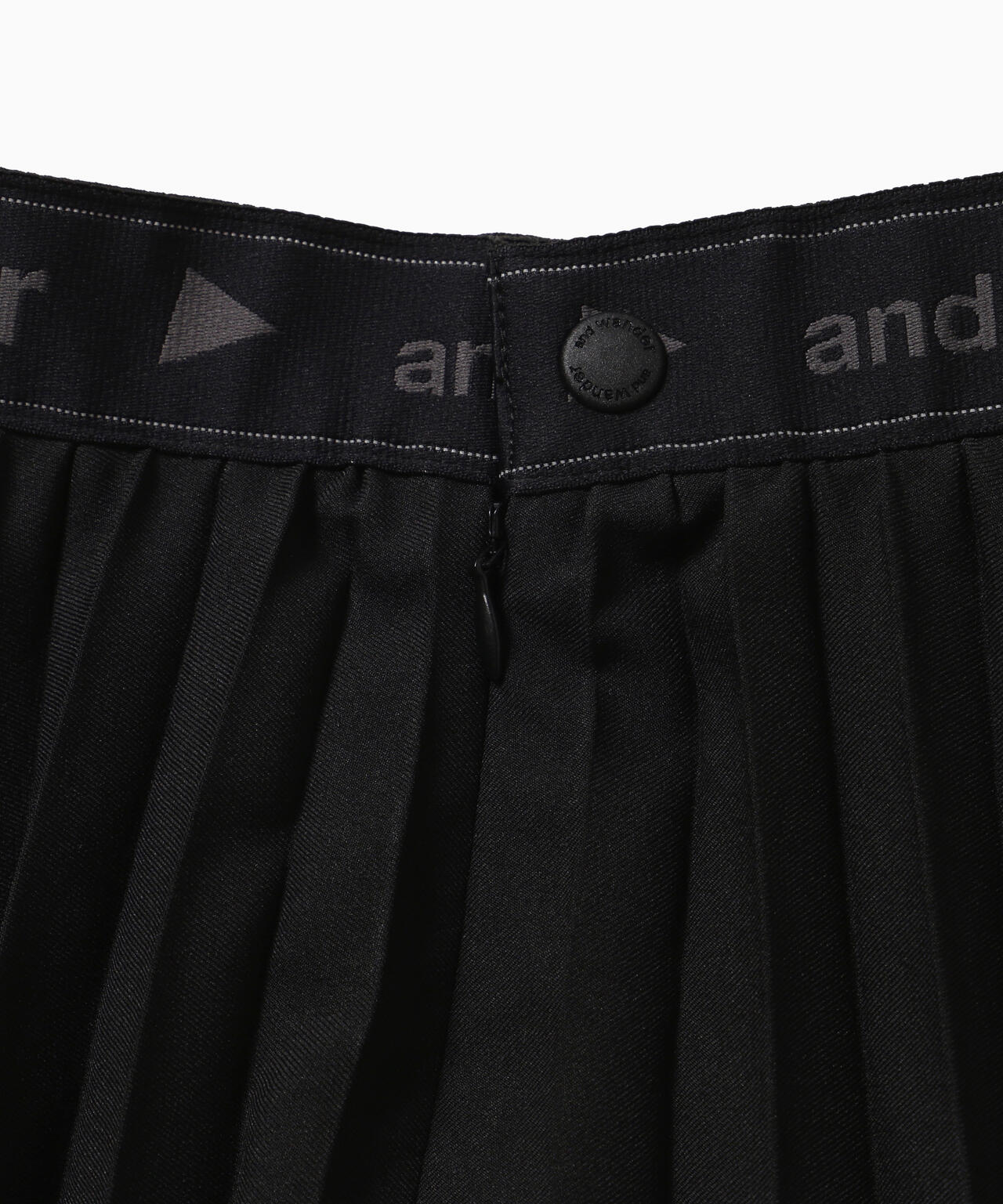 PE melange twill pleats skirt (W)