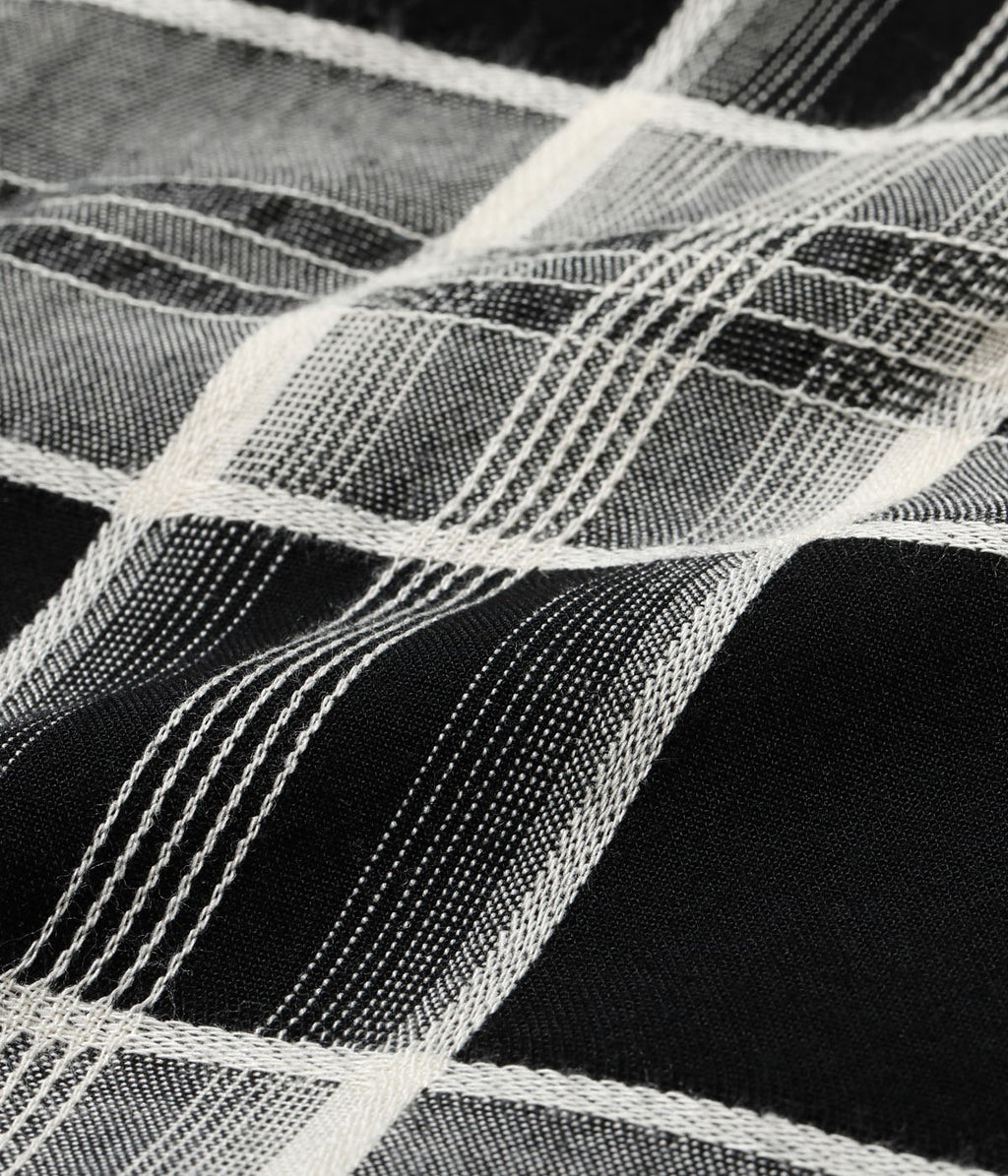RAYON DOBBY CHECK OPEN SHIRT