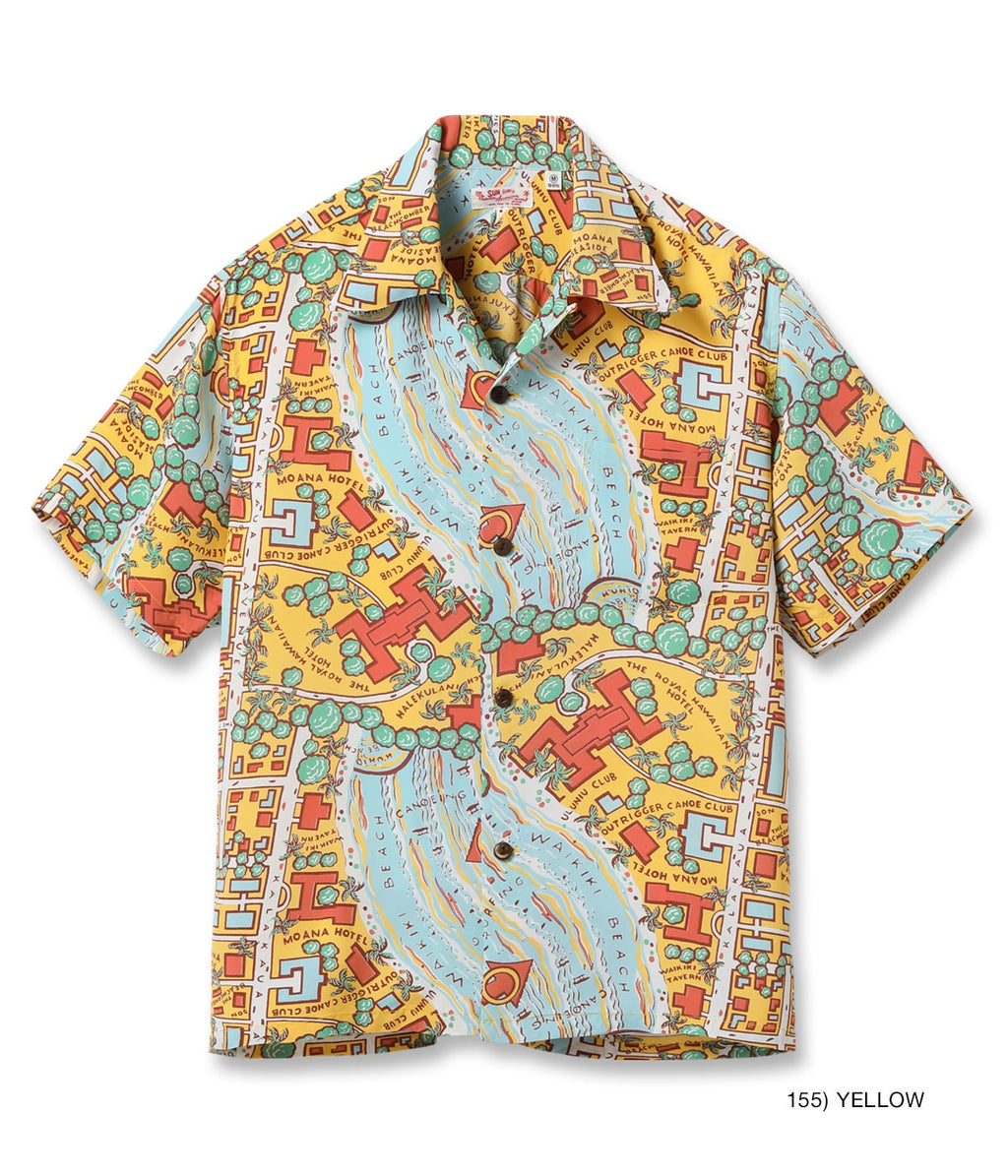 RAYON HAWAIIAN SHIRT “WAIKIKI MAP”