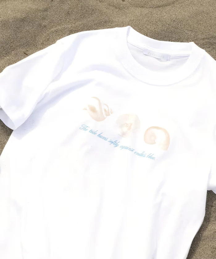 Comfortable Shell Print Crew Neck T-Shirt