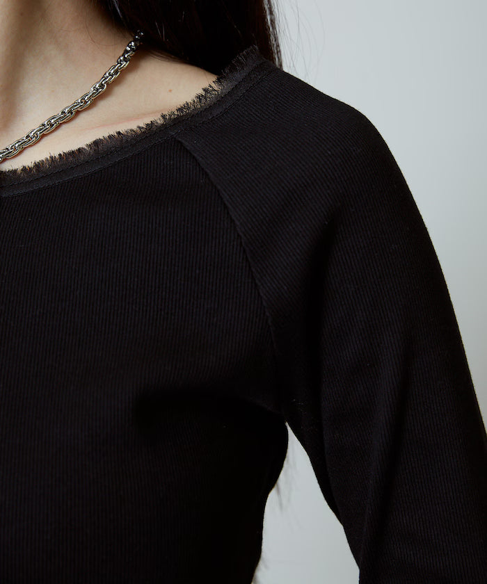 Lace Insert Long Sleeve T-Shirt