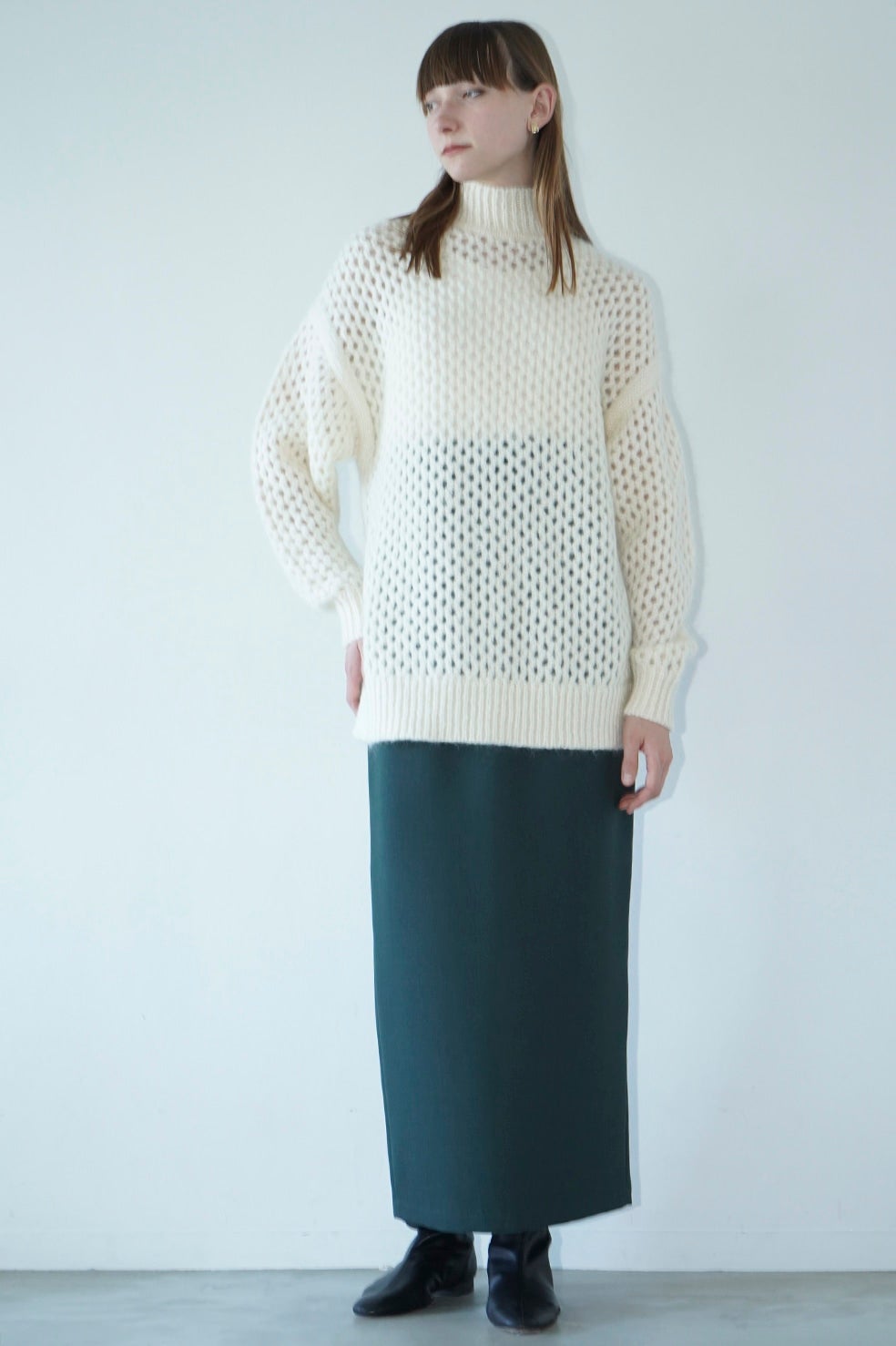 DOT MESH MOHAIR OVER KNIT TOPS