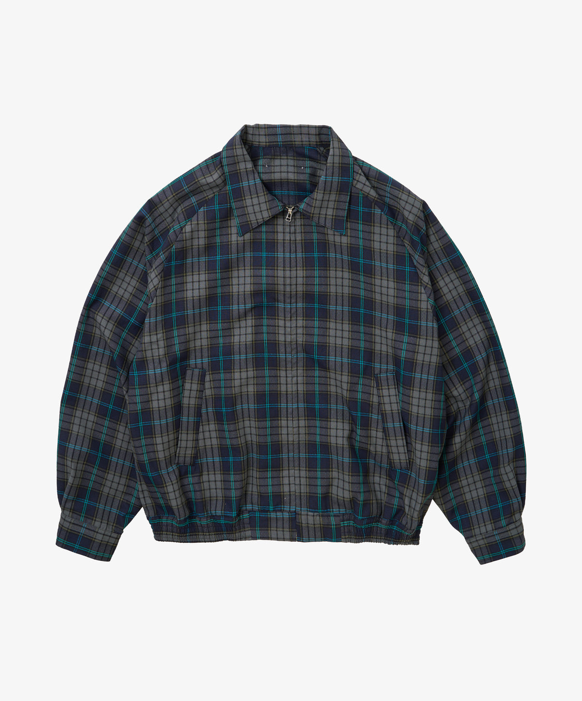 zip up blouson deadstock watahiko tex navy plaid