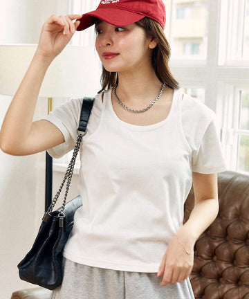 <Set Item> Tank Top Layered T-Shirt Limited Edition