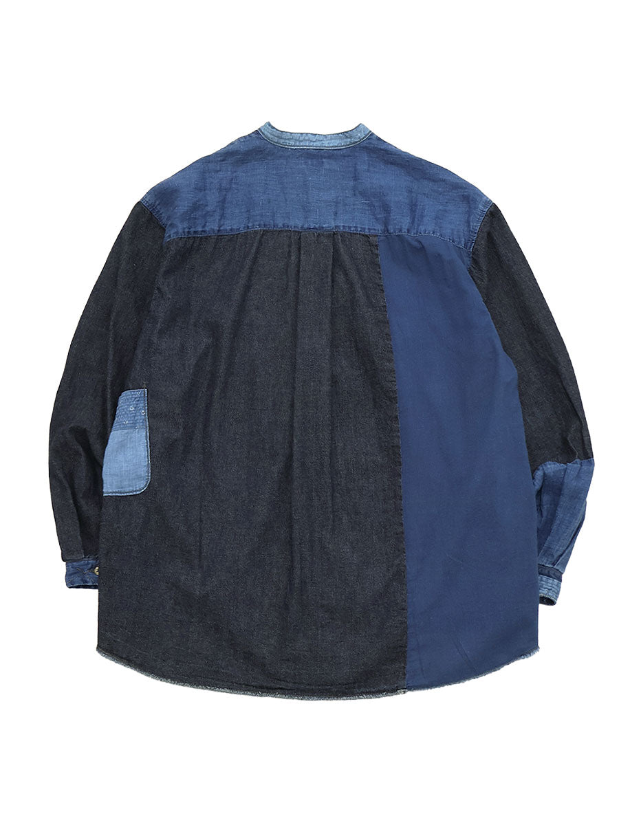 Cotton x Linen IDG Patchwork Band Collar Katman...