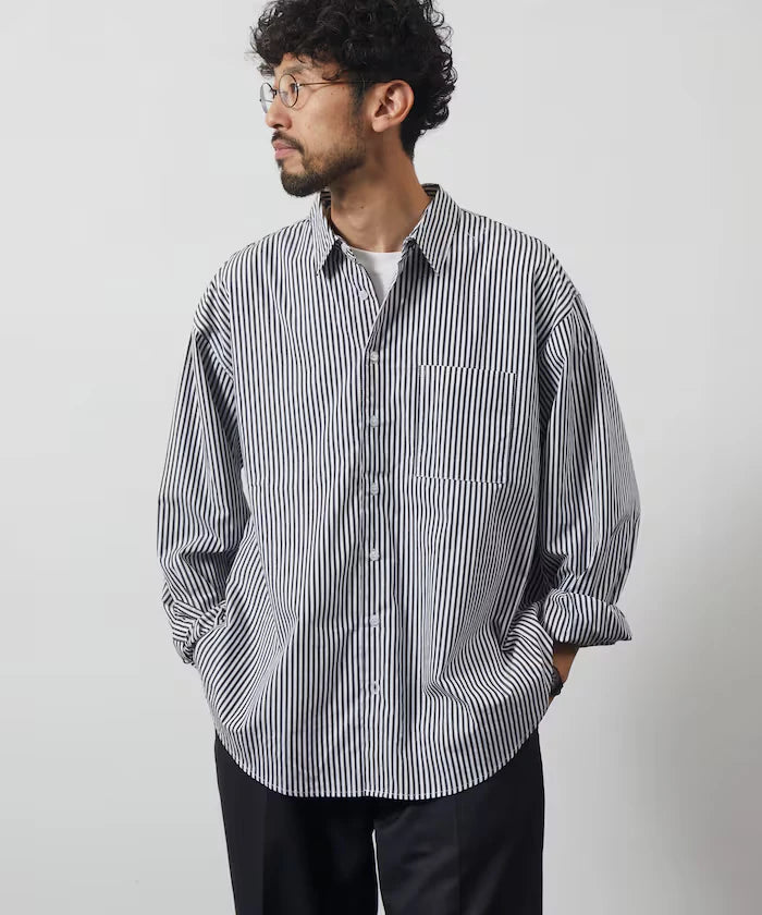 <New Color Added> Relaxed Fit Broad Shirt / Regular Collar / Long Sleeve