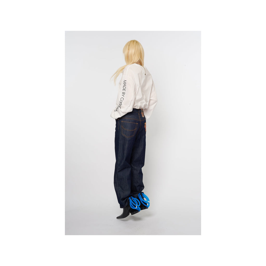 CO2 AIR YARN LONG SLEEVE T-SHIRT：WHITE