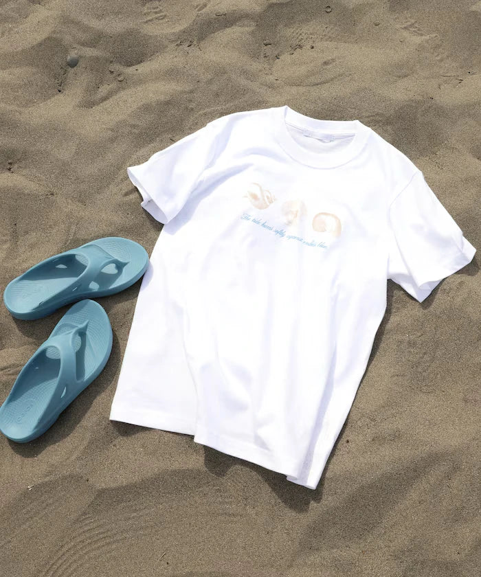 Comfortable Shell Print Crew Neck T-Shirt