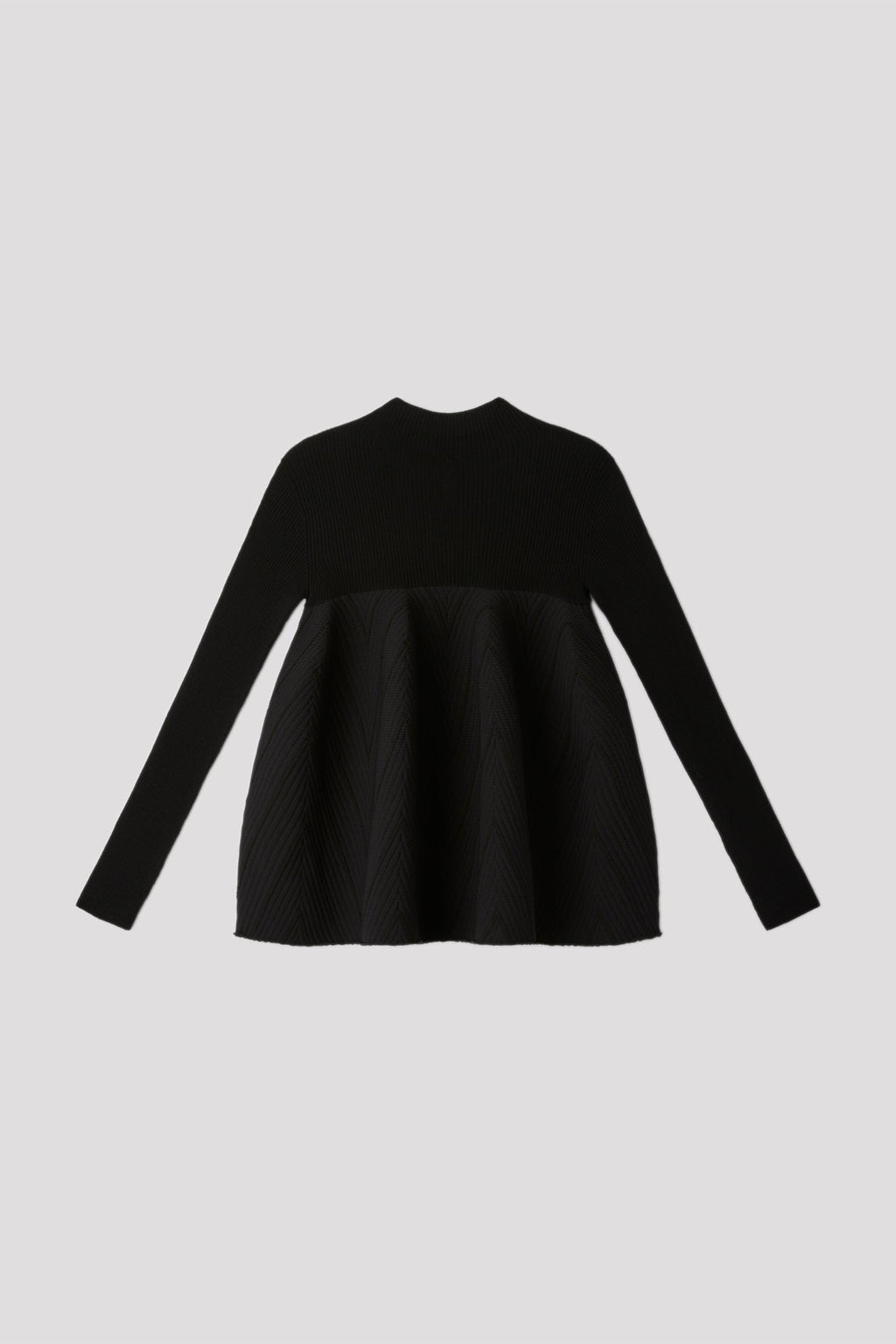 POTTERY HERRINGBONE LONG SLEEVE BUST FLARE TOP