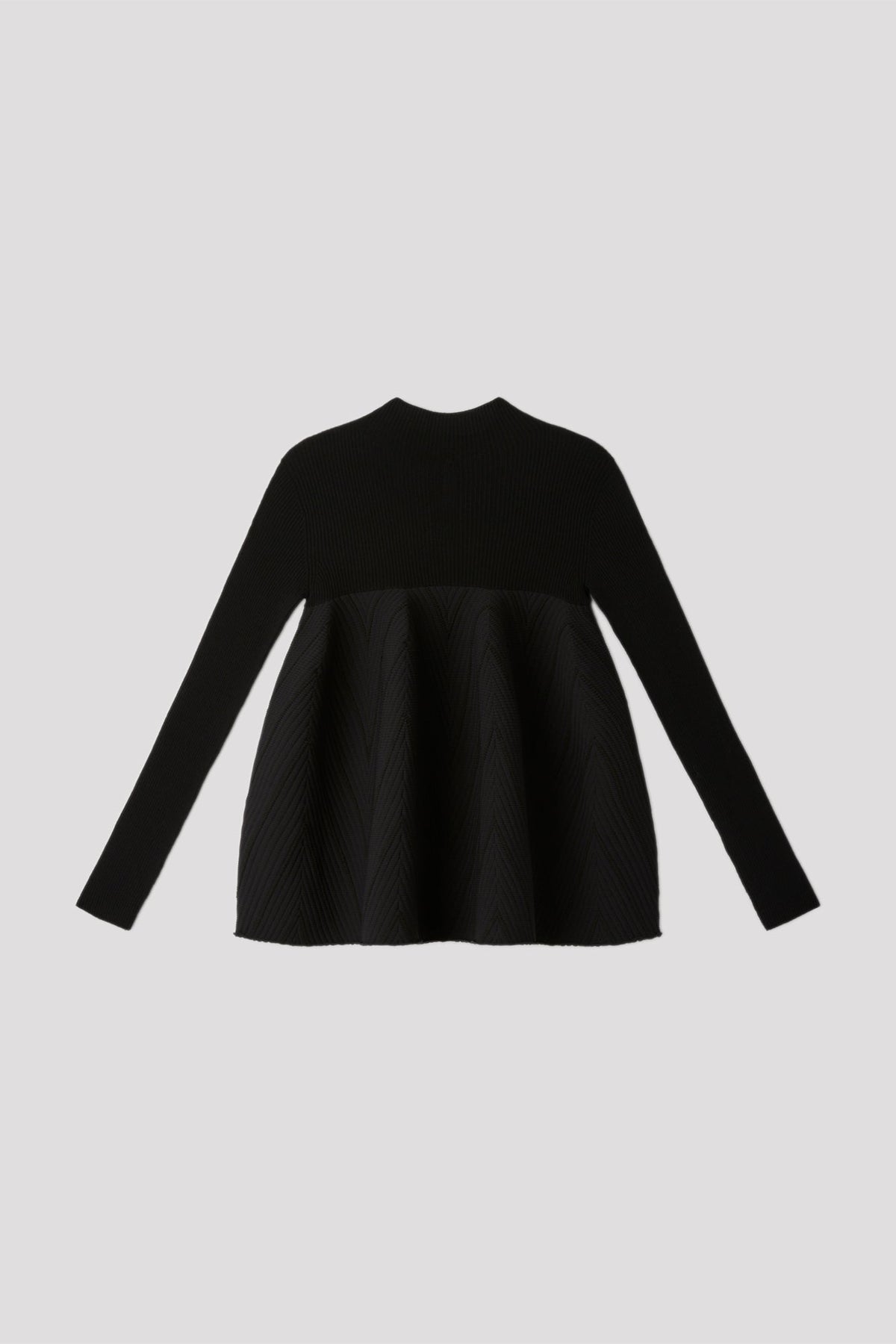 POTTERY HERRINGBONE LONG SLEEVE BUST FLARE TOP