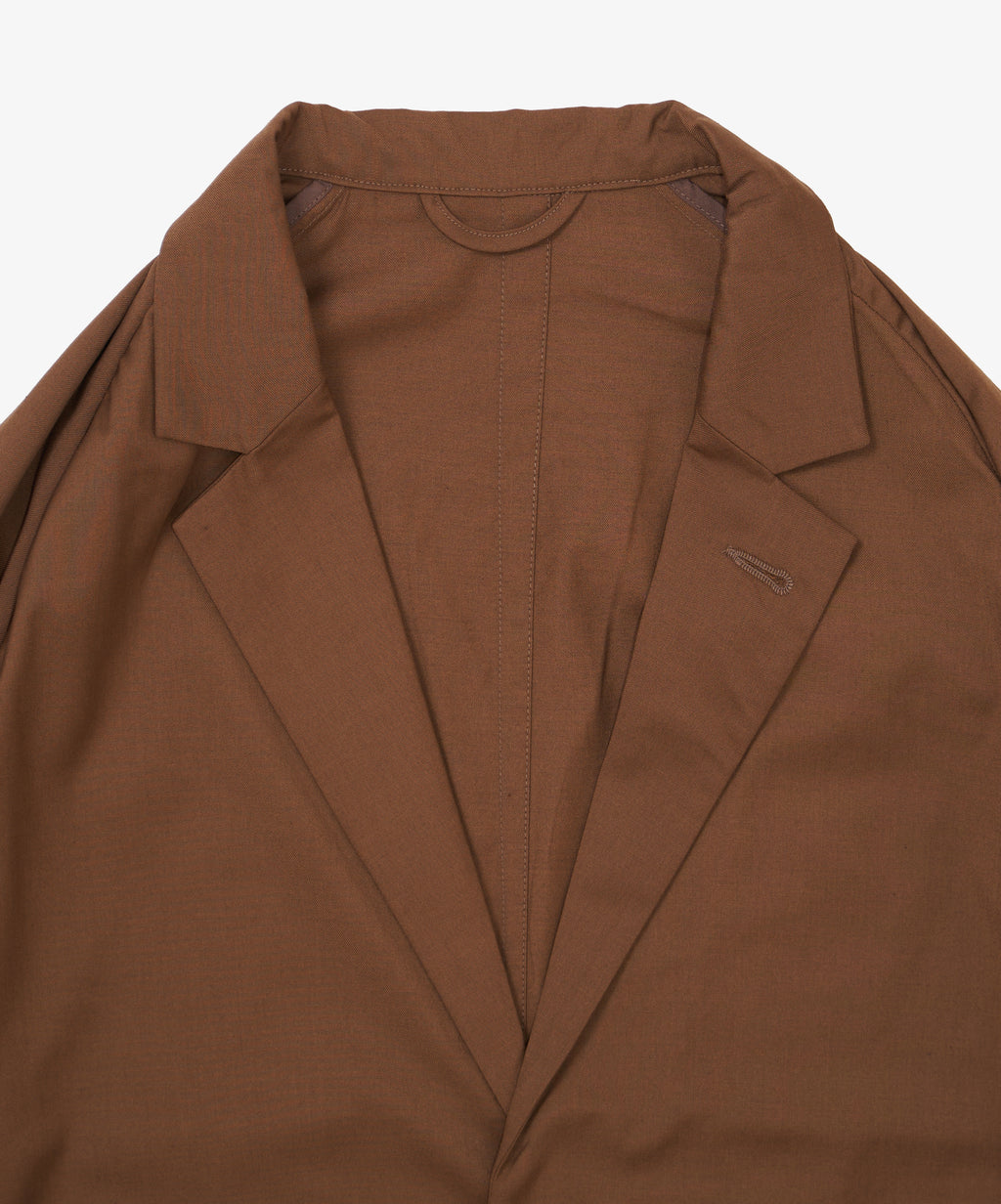 veste two button brown twill