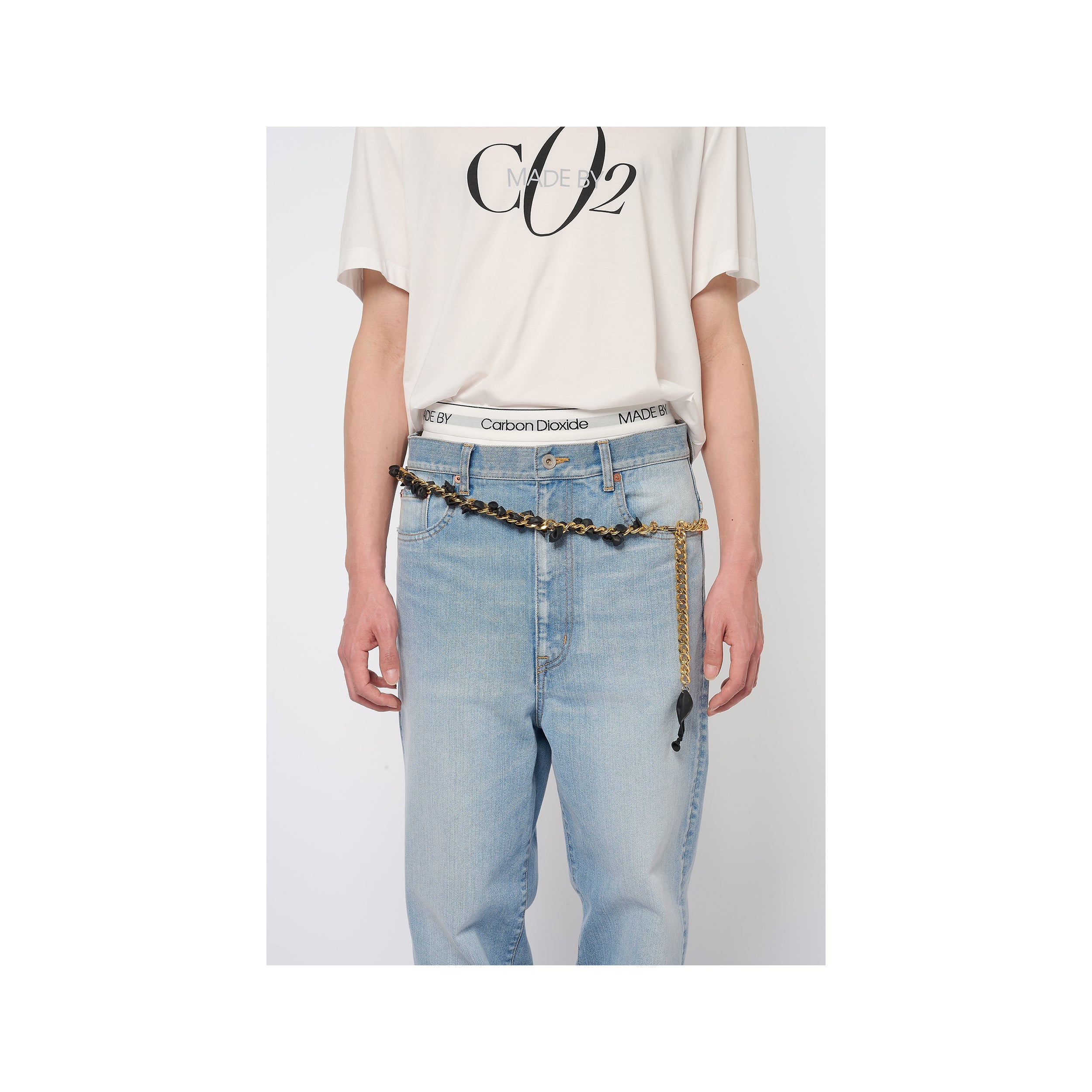 BALLOON CHAIN BELT : SILVER