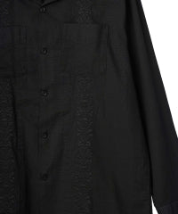 SKULL STRAP Embroidered Cuban Shirt
