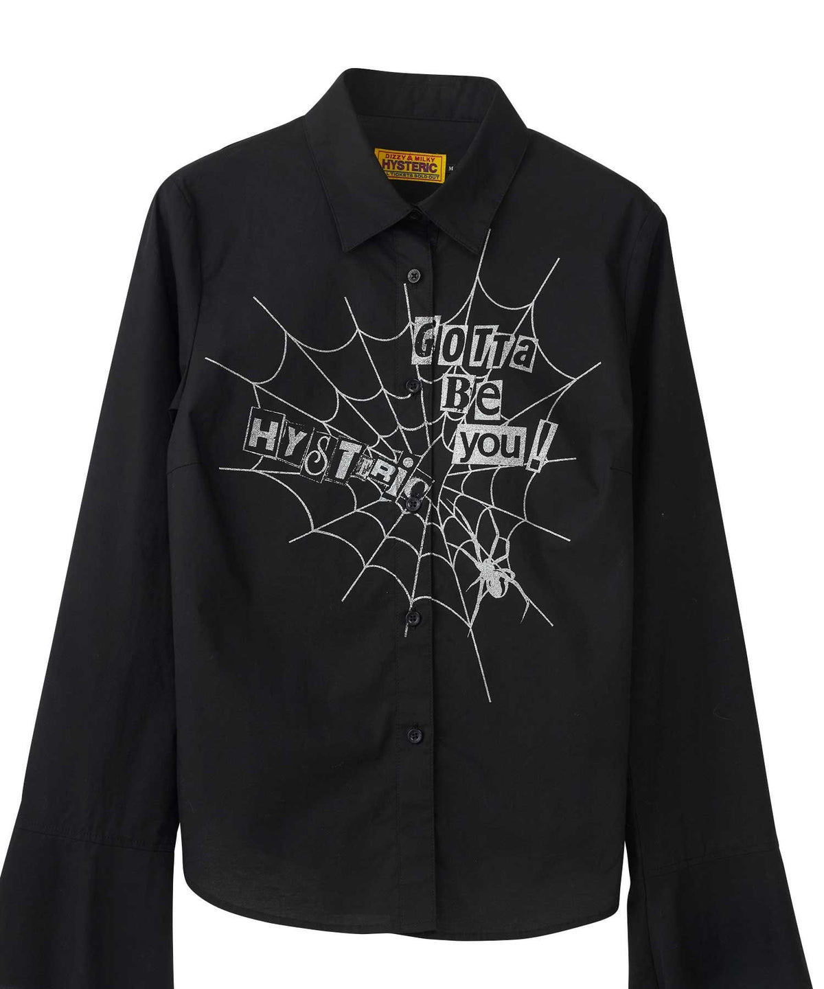 Hysteric Spider Lace Up Frill Cuff Blouse