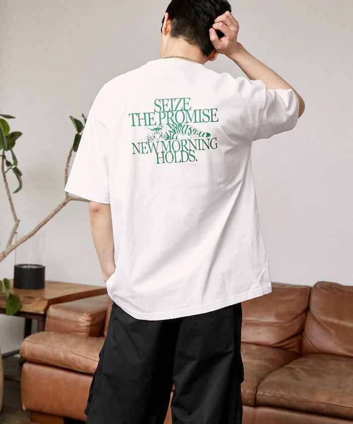 <Functional Material> PROMISE Cat Print T-Shirt Limited Release