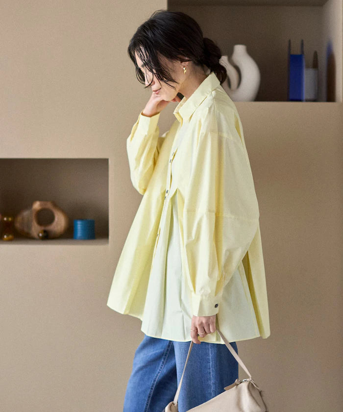 Box Stacked Balloon Sleeve Long Sleeve Shirt