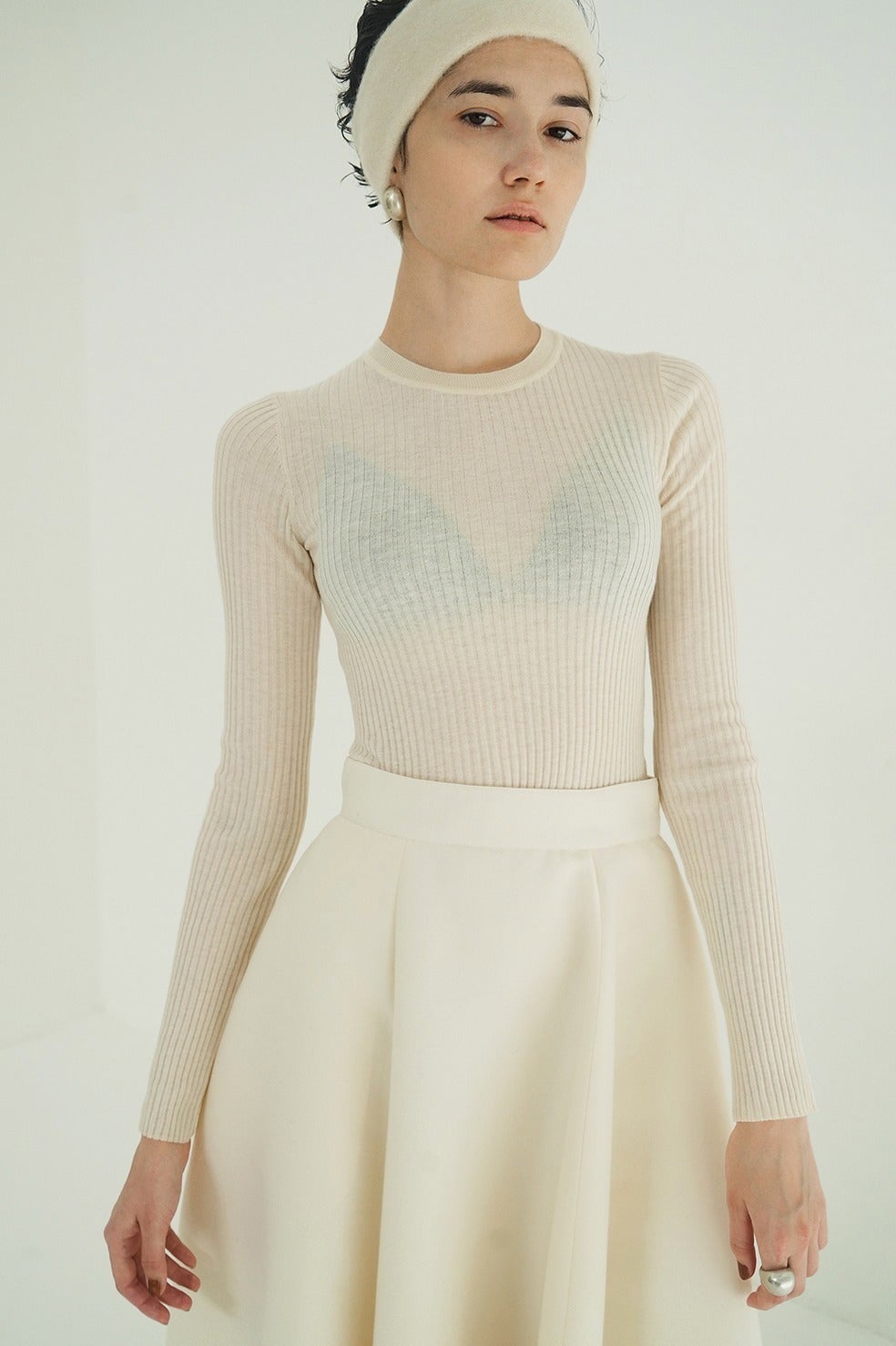 SHEER RIB KNIT TOPS