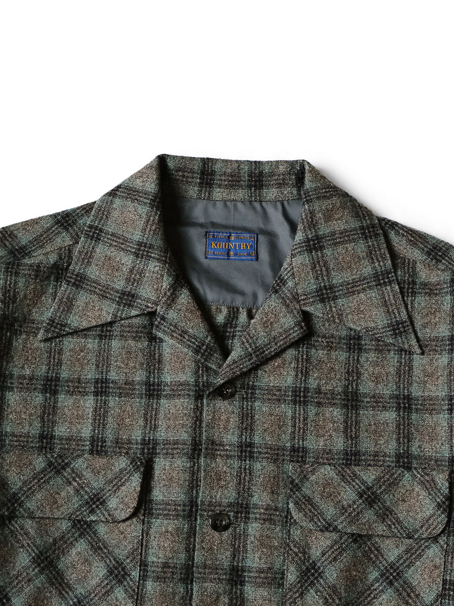 Wool Check Friend Pocket Board Shirt