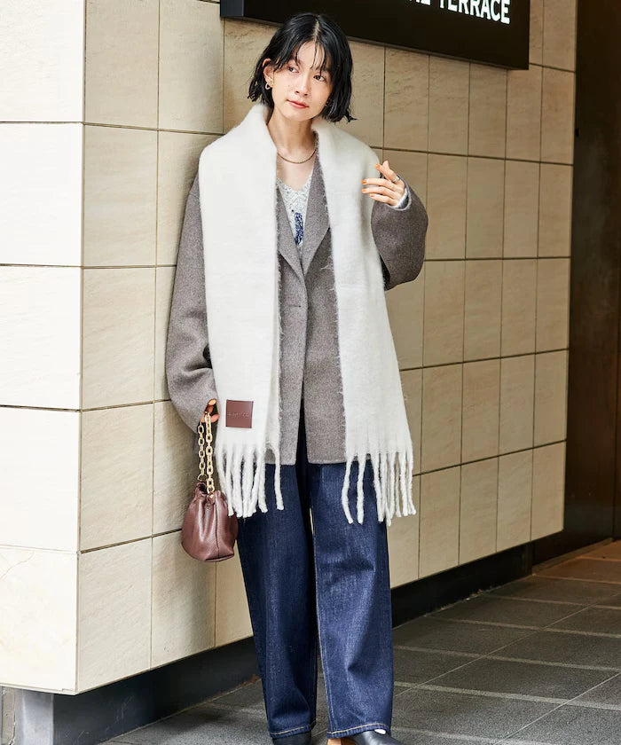 Volume Fringe Scarf