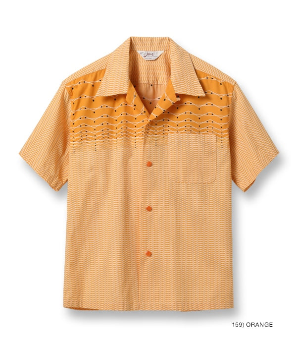COTTON TYPEWRITER OPEN SHIRT “ZIG ZAG”
