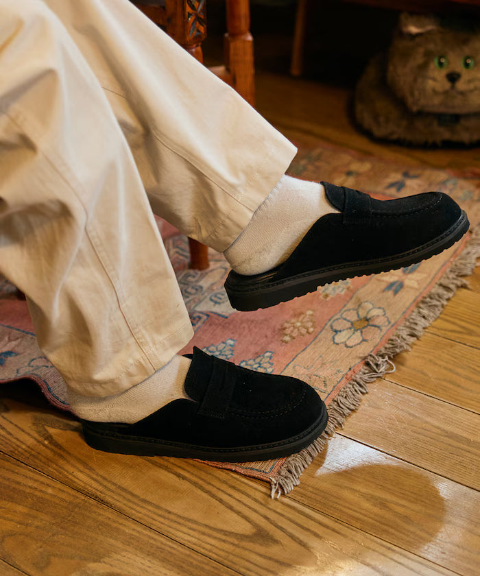 Velour Leatherette Loafer Mule / Slip-on [23~28cm] 【Limited Edition】