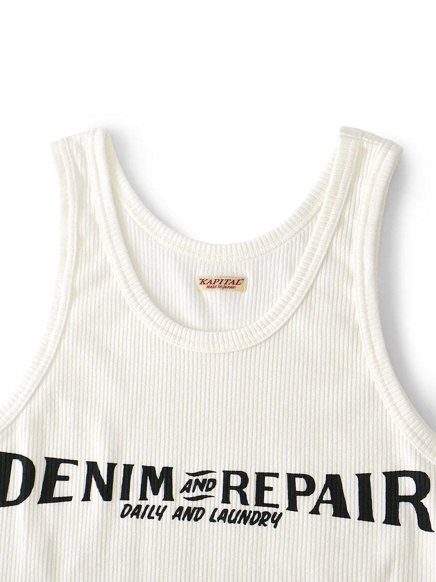 60/2 Beater Lacquer Tank Top (DENIM REPAIRpt)
