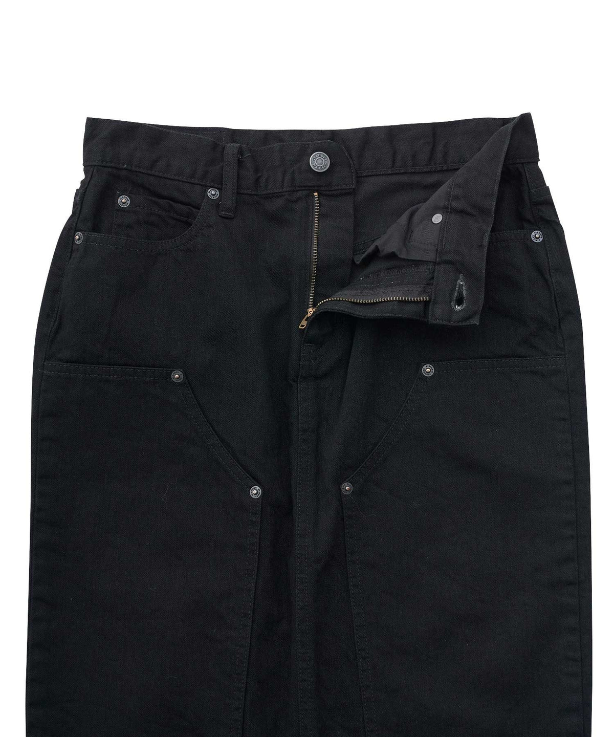 Double Knee Denim Skirt