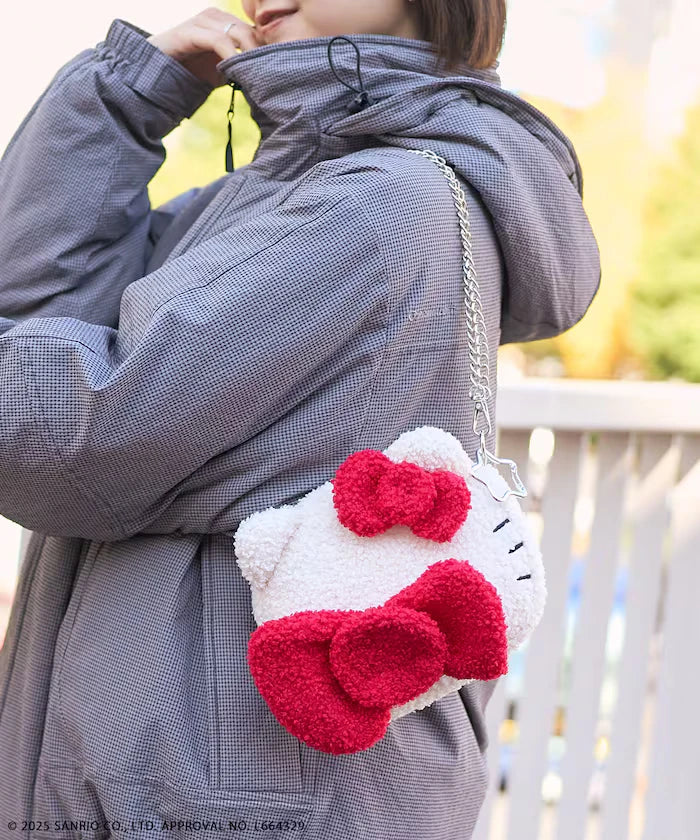 Hello Kitty Fuzzy Pouch Chain Bag