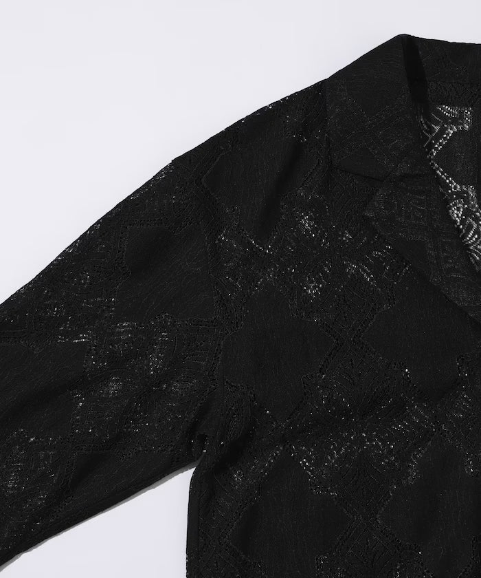 [February 12 12:00 Release] Panel Lace Shirt Jacket / Compatible with Setup