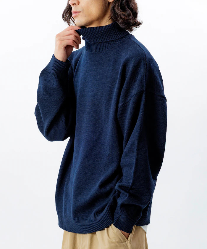 Relaxed Fit Easy Care Washable Turtleneck Knit