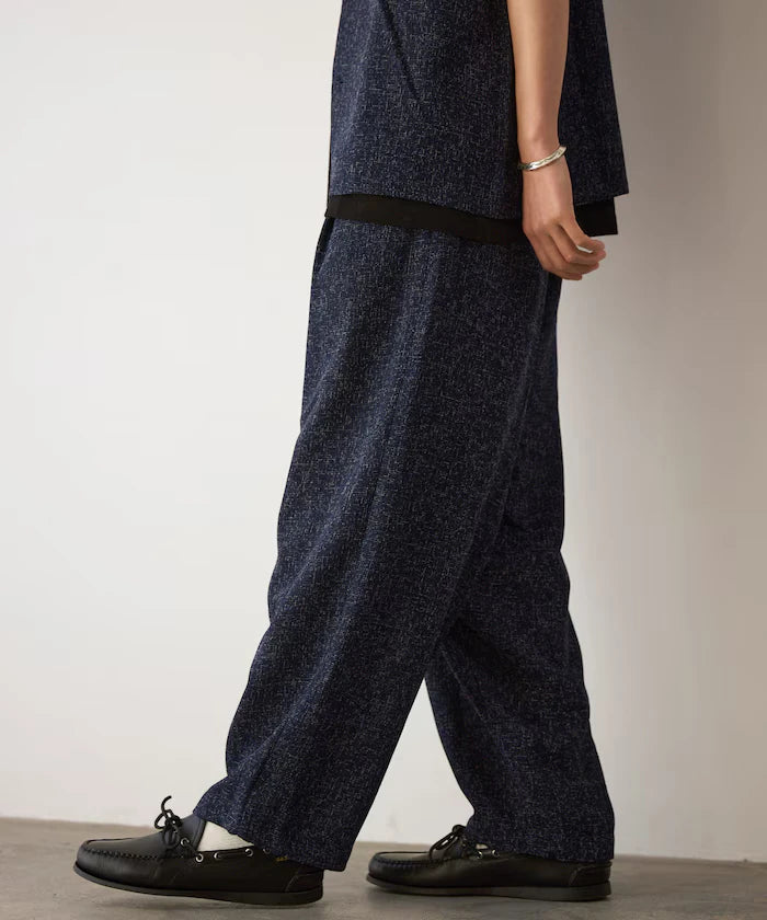 Dry Touch Summer Tweed Spindle Easy Wide Pants