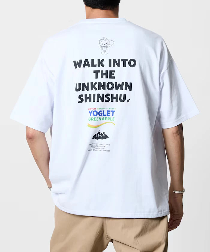Arukuma X Yoguret X FREAK'S STORE Relax Fit Back Print Hem Code Crew Neck T-Shirt