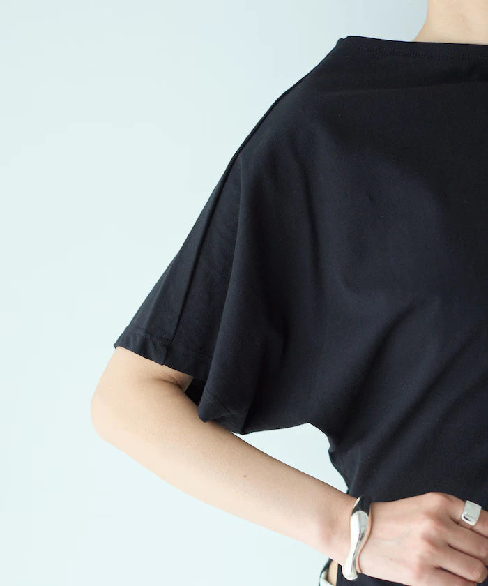 Organic Cotton Asymmetrical Draped Top