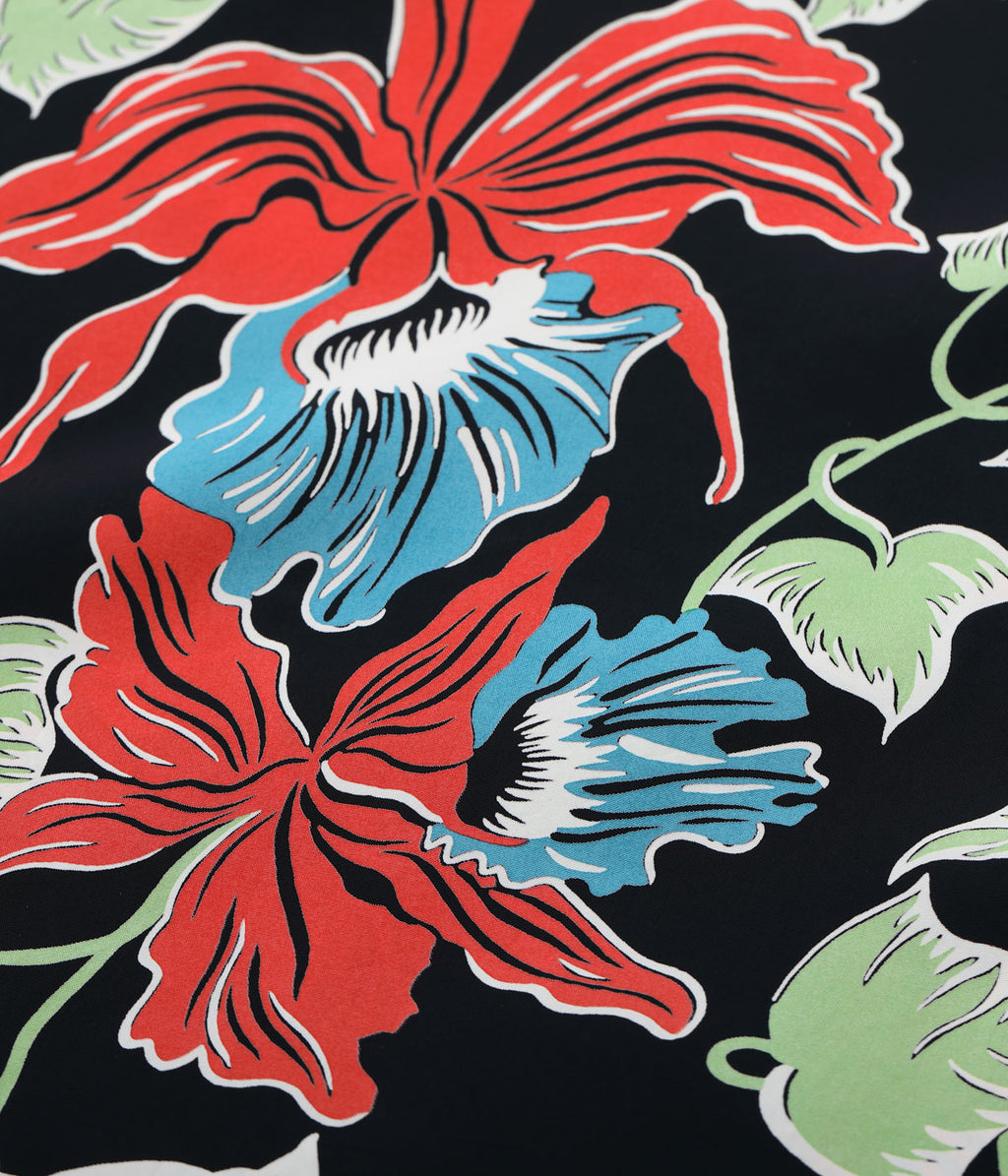 RAYON HAWAIIAN SHIRT “CATTLEYA ORCHID”