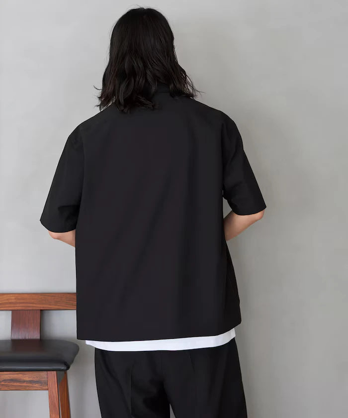 Functional Material Open Collar Short Sleeve Shirt Set 3 Piece Set / Washable / UV Cut / Quick Dry / Cooling Touch