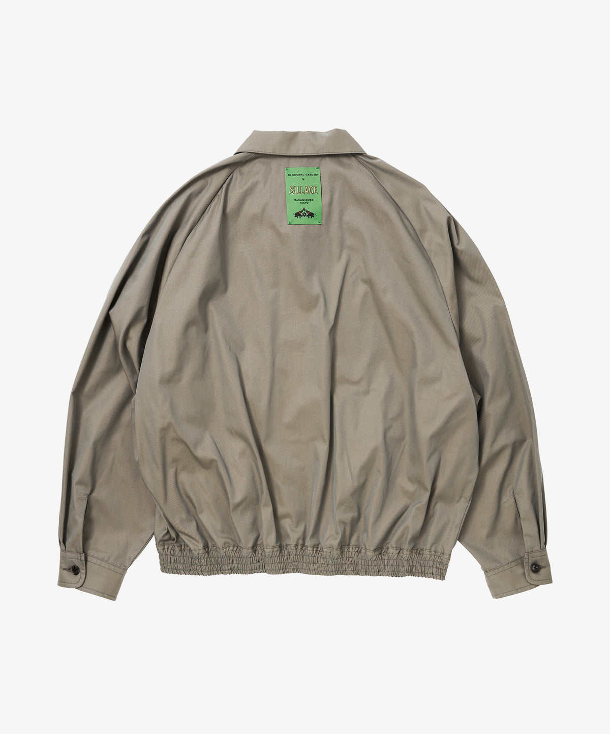 zip up blouson gabardine iridescent green