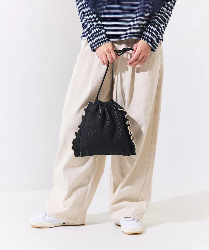 Multiway Color Knit Frill Shoulder Bag