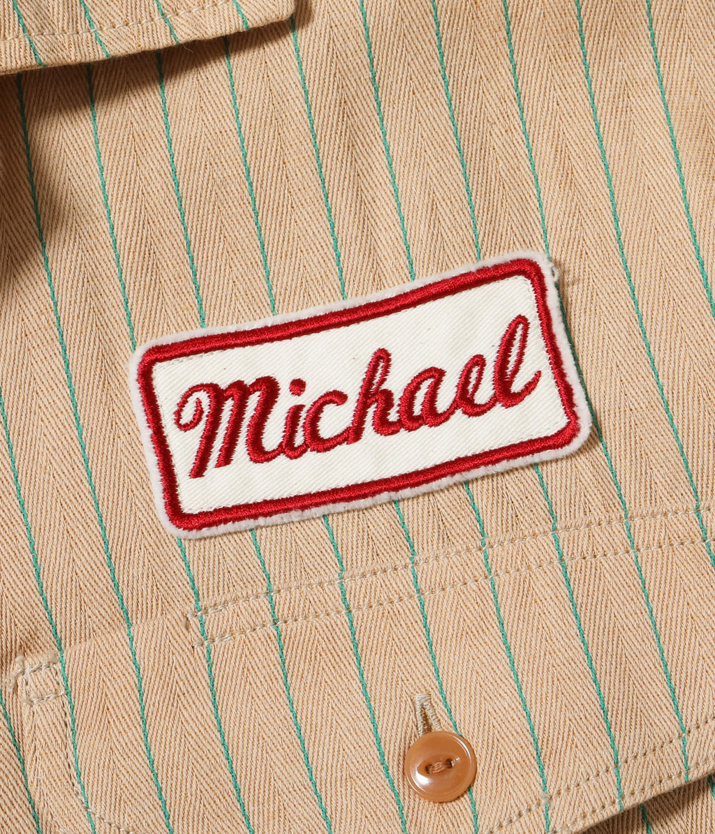 Coke Stripe Work Shirt With Embroidered