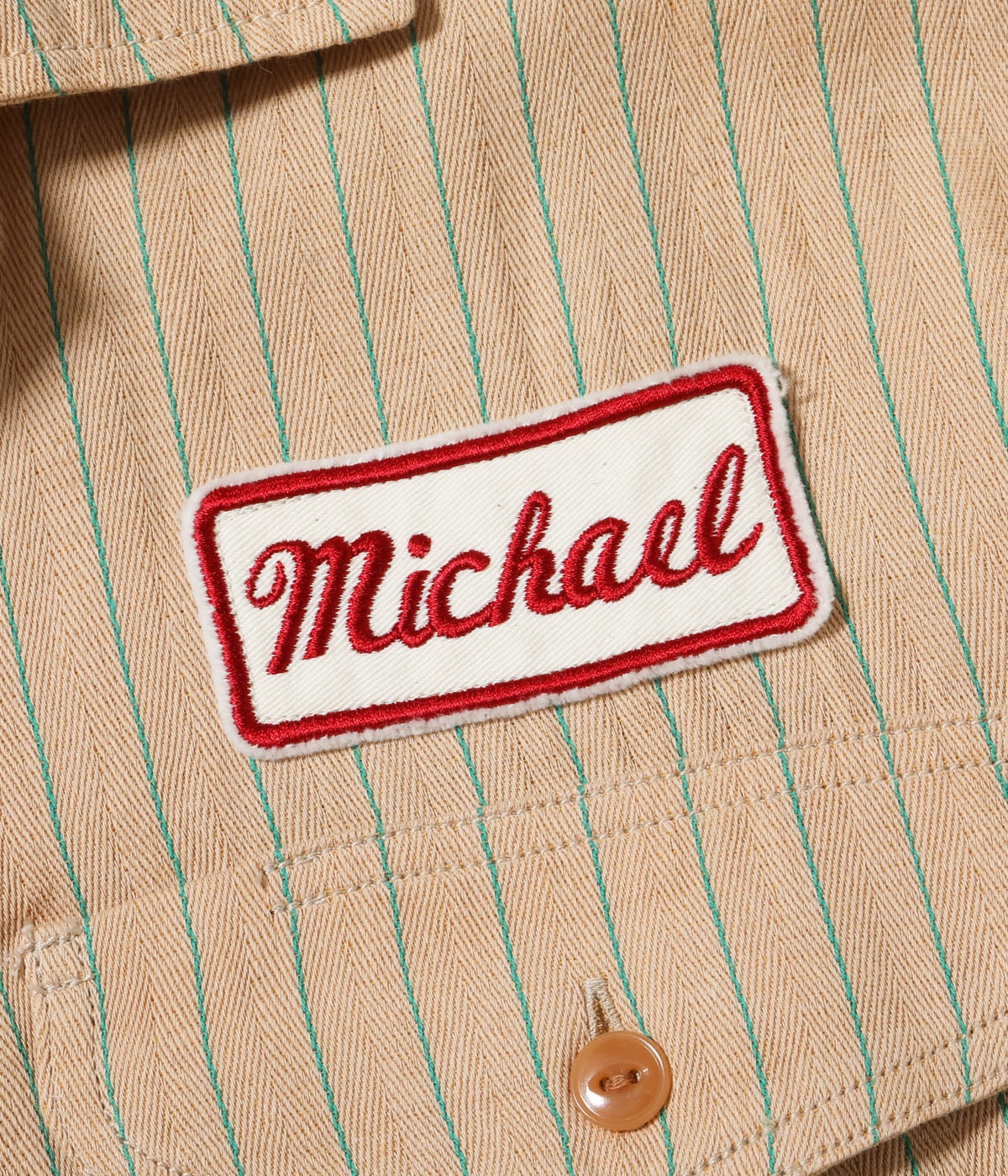 Coke Stripe Work Shirt With Embroidered