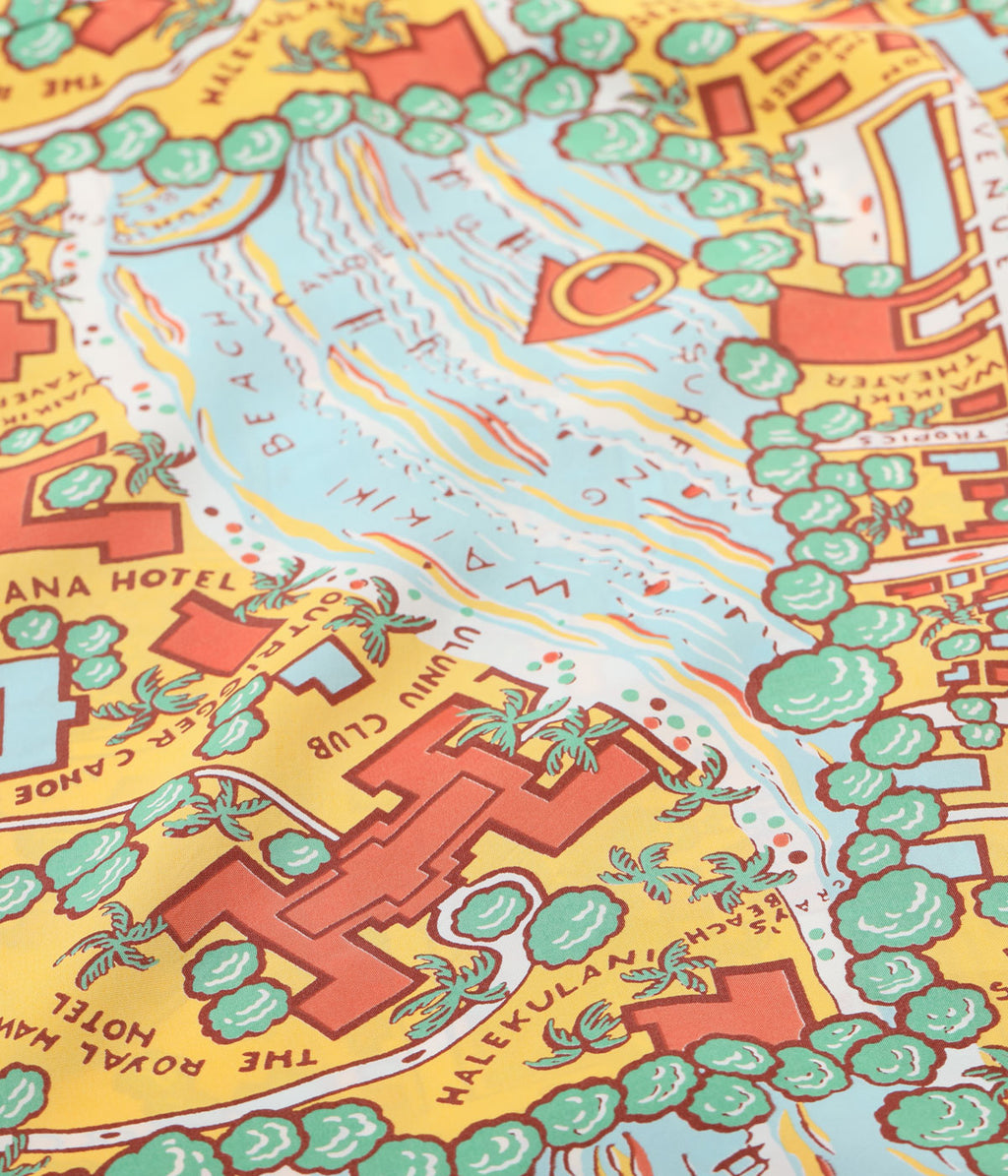 RAYON HAWAIIAN SHIRT “WAIKIKI MAP”