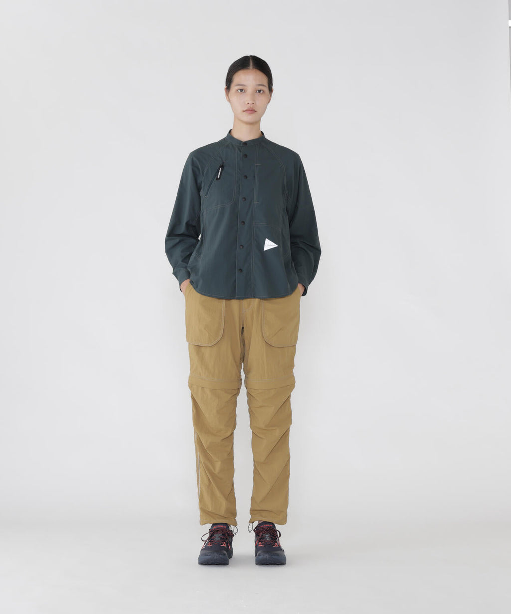 stretch rip band collar shirt