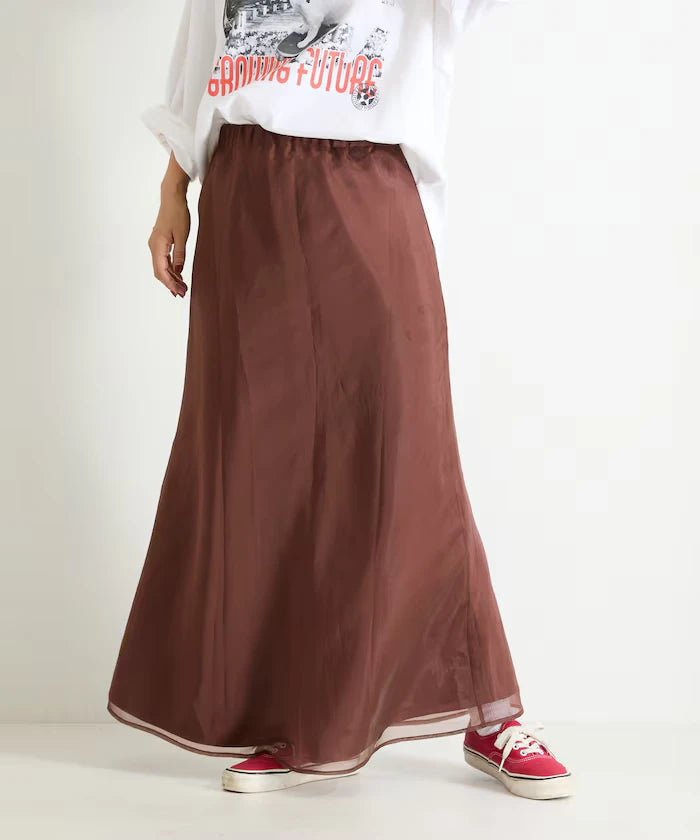 Organza Satin Flare Skirt