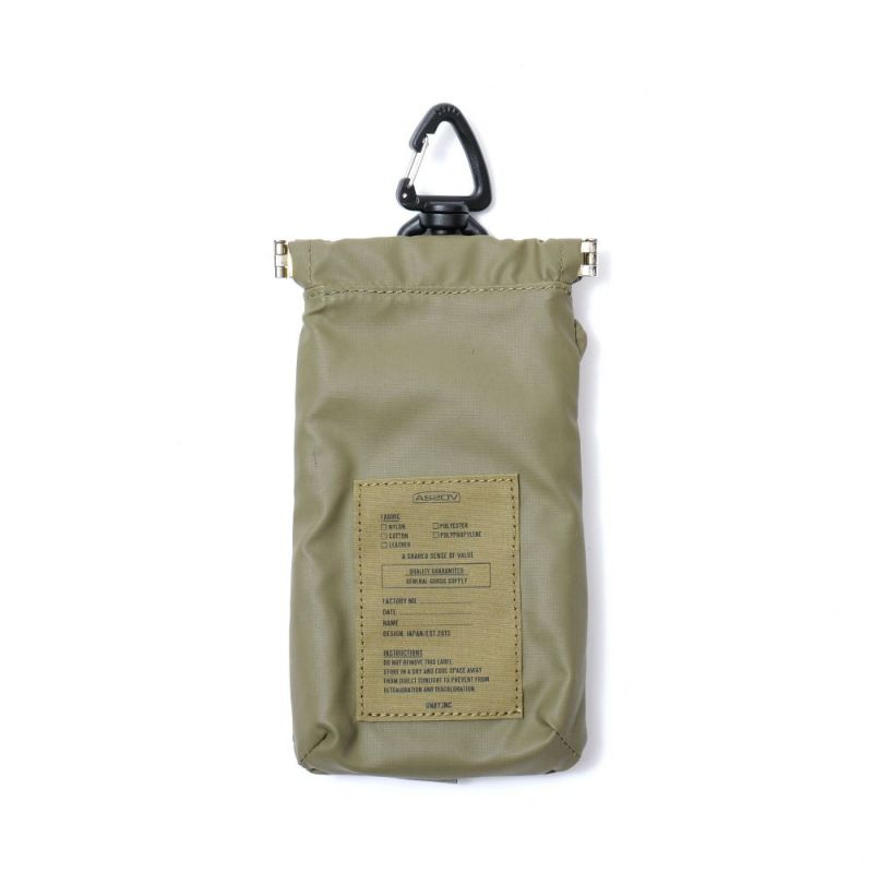 NYLON POLYCARBONATE MINI POUCH KHAKI