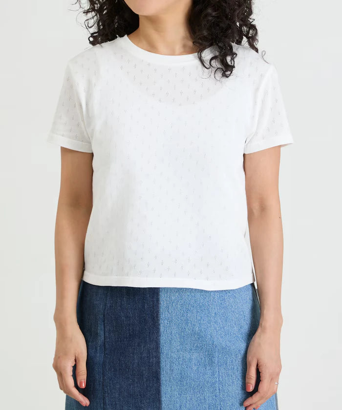 Eyelet Mini Sweat Short Sleeve T-Shirt