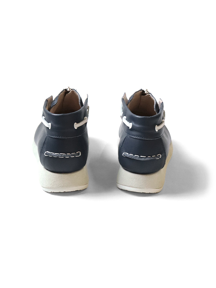 Leather ZIP Deck Sneakers