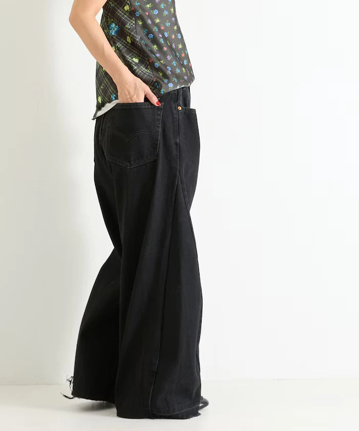 Vintage Remake Tuck Denim Pants